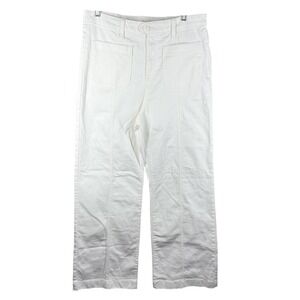 Lauren Conrad Pants Womens 14 White Flare High Rise Stretch Pocket Casual Denim